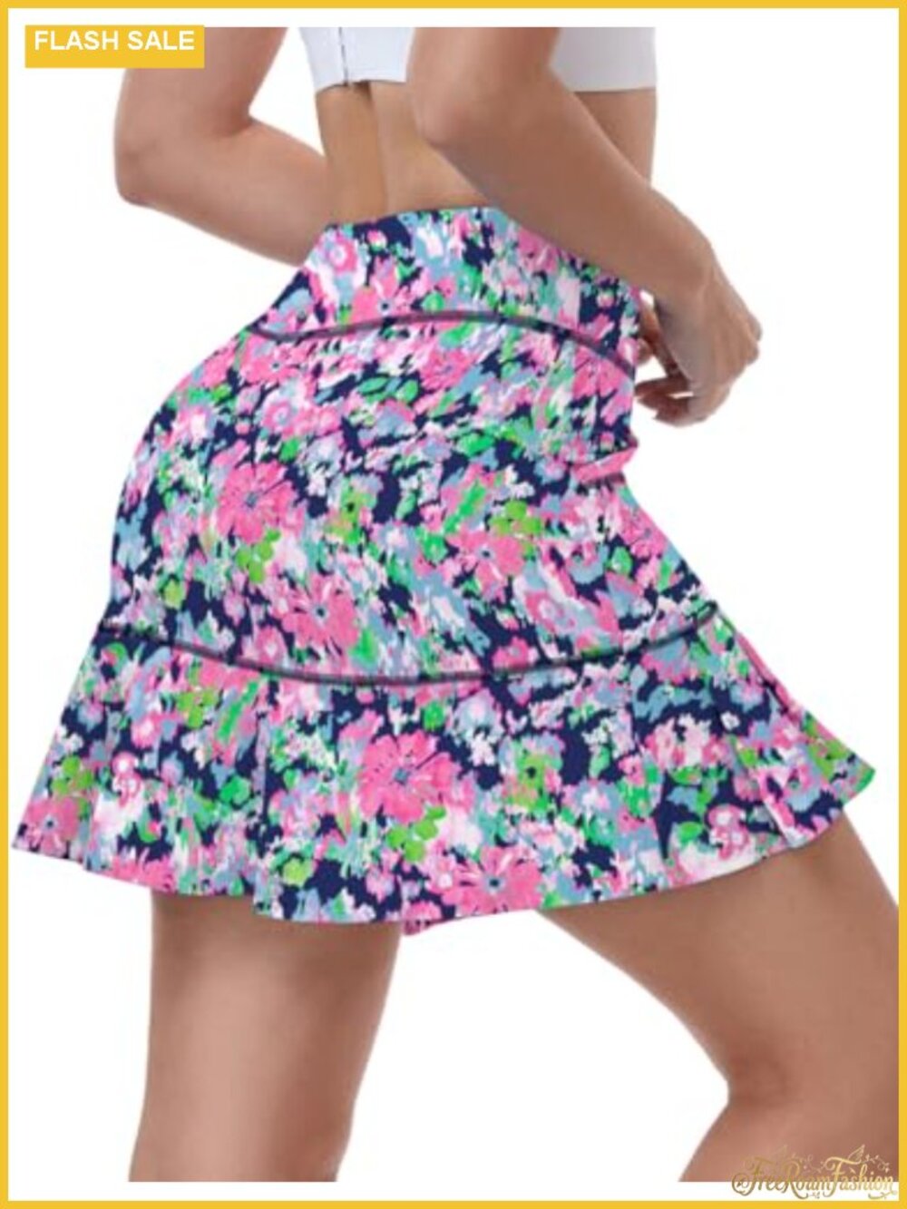 Women's Pleated Athletic Skort with Pockets High Waist Golf Tennis Running Skirt